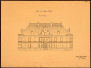 Herrenhaus, Gorzütz Umbau: Aufriss Hofseite; Maßstabsleiste