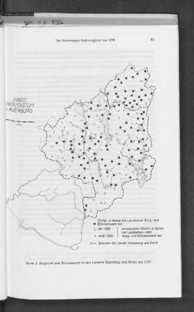 Karte 1: Burgwerk und Brückenwerk in den Ländern Ratzeburg und Boitin um 1292