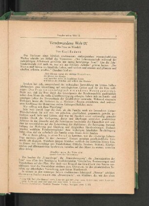 Verschwundene Welt IX (Die Frau im Wandel)