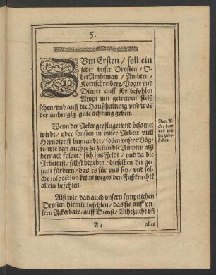 [Schawenburgische Ampts: und Hauß Ordnung]