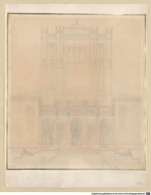 Nachlass von Eduard Metzger (1807 - 1894) - BSB Ana 570, VII. Architekturzeichnungen. Mausoleen und Denkmäler - BSB Ana 570(VII