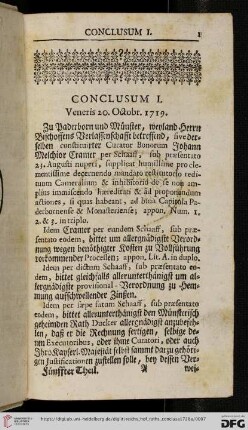 [Abschnitt 1 (Conclusum I – Conclusum C)]