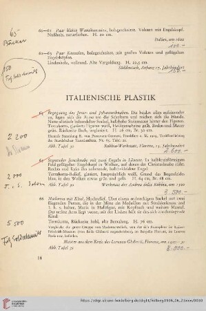 Italienische Plastik (Nr. 64-72)