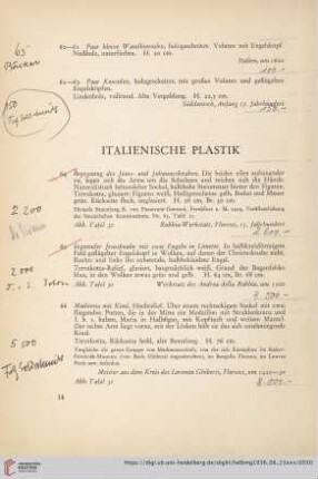 Italienische Plastik (Nr. 64-72)