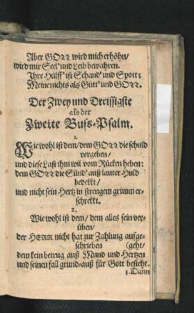 Der Zwey und Dreissigste als der Zweite Buss-Psalm.