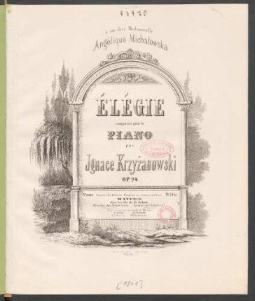 Élégie composée pour le piano : op. 24