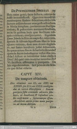 Caput XIV. De tempore oblationis