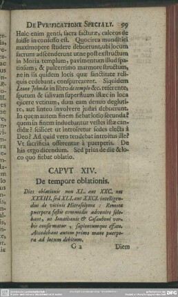 Caput XIV. De tempore oblationis