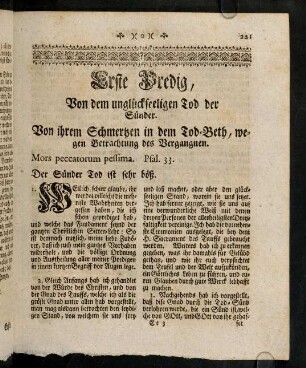 221-223, Mors peccatorum pessima