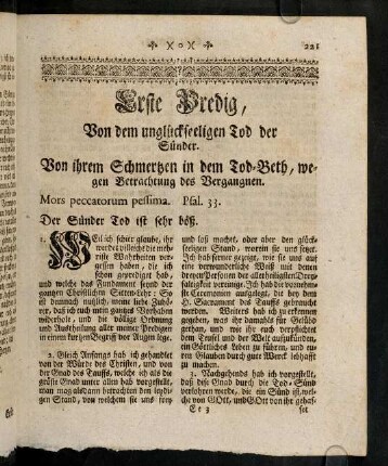 221-223, Mors peccatorum pessima