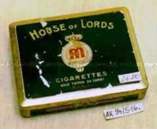 Blechdose für 20 Stück "HOUSE OF LORDS CIGARETTES MANOLI"