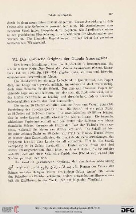 VI. Das arabische Original der Tabula Smaragdina