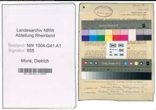 Entnazifizierung Dietrich Munk , geb. 01.10.1898 (Polizist)