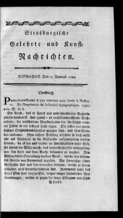 XCIV. Stück