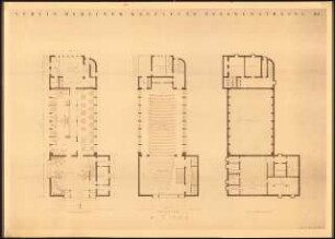 Klubhaus für den Verein Berliner Kaufleute, Berlin-Charlottenburg: Grundrisse EG, OG, KG 1:100