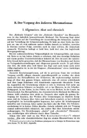 B. Der Vorgangdes äußeren Rheumatismus