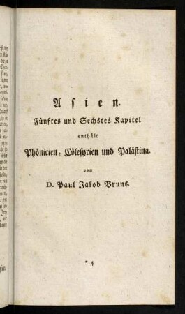 Hinweis: Asien. Fuenftes und Sechstes Kapitel