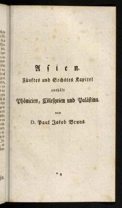 Hinweis: Asien. Fuenftes und Sechstes Kapitel