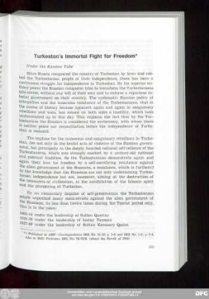 Turkestan's Immortal Fight for Freedom