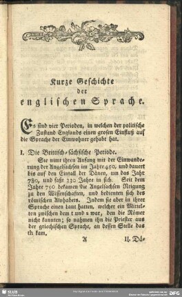 Kurze Geschichte der englischen Sprache