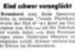 Kind schwer verunglückt