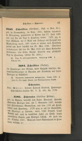 3583. Schrödter (Christoph, Phil. et Med. Dr.)