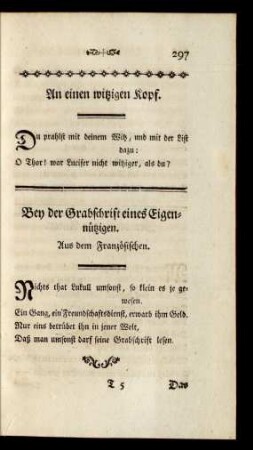 An eine witzigen Kopf