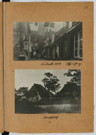 Wohnhäuser, Lübeck Wohnhäuser, Israelsdorf: Ansichten (aus: Skizzen- und Fotoalbum 25)