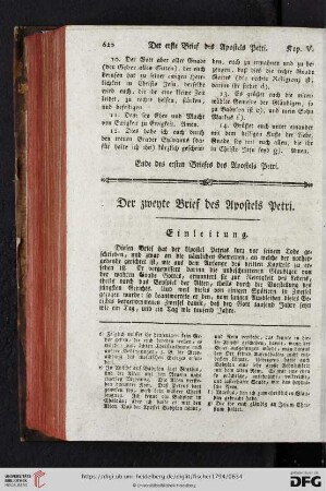 Der zweyte Brief des Apostels Petri