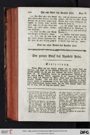 Der zweyte Brief des Apostels Petri