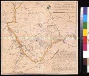 Karte der Demarkationslinie zwischen Deutschland und Frankreich nach dem Frieden von Basel; o.O.u.D. (1795)