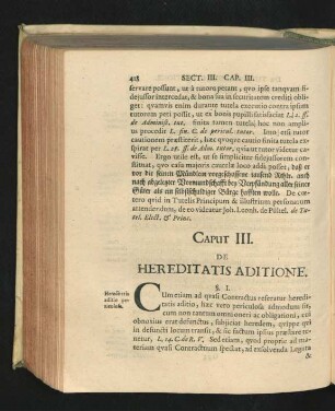 Caput III. De Hereditatis Aditione.