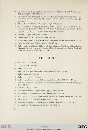 Teppiche (Nr. 740-760)