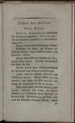 Inhalt der Gesänge.