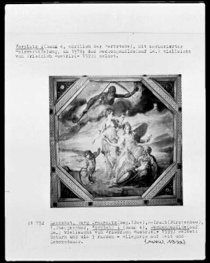 Allegorie auf Zeit und Lebensdauer: Vater Zeit und die drei Parzen