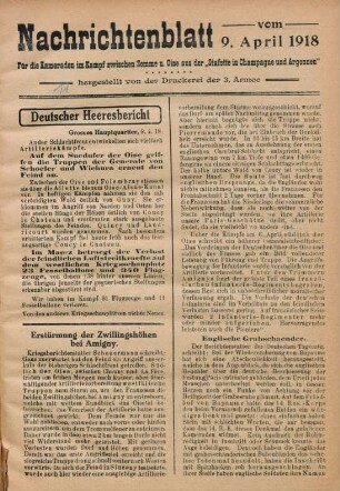 11.1918: Nachrichtenblatt vom