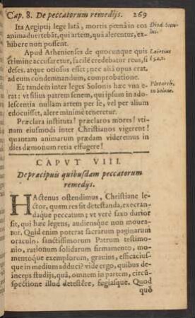 Caput VIII. De praecipuis quibusdam ...
