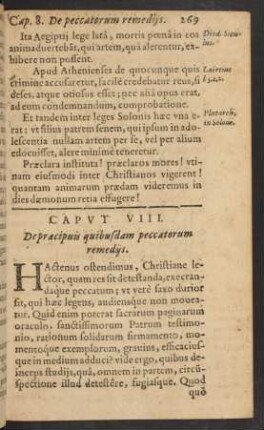 Caput VIII. De praecipuis quibusdam ...