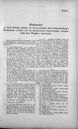Entwurf zu einem Vertrage, 23. Juni 1897