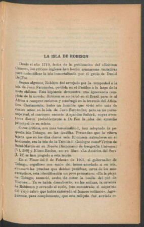 La isla de Robinson