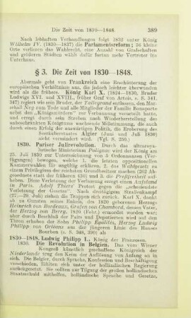 3. Die Zeit von 1830 - 1848
