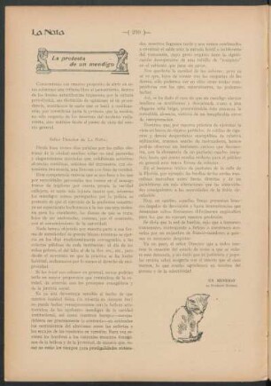 La protesta de un mendigo