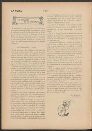La protesta de un mendigo