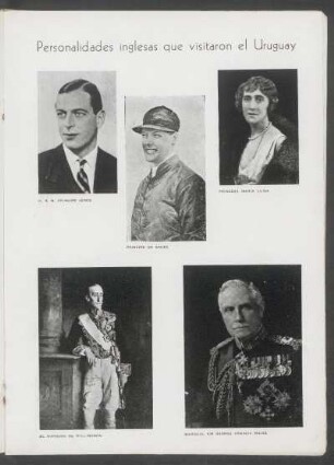 Personalidades inglesas que visitaron el Uruguay - [Ilustración]