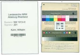 Entnazifizierung Wilhelm Kuhn , geb. 26.02.1892 (Former)