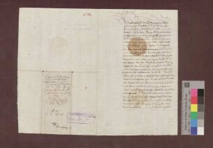 Abt Bernhard von St. Gallen belehnt Georg Buol, Amtschreiber der Herrschaft Ebringen, mit dem Blutbann daselbst.