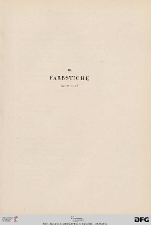 Farbstiche (Nr. 45-107)