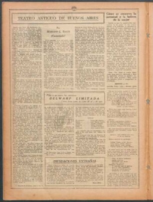Teatro antiguio de Buenos Aires : (Curiosidades)