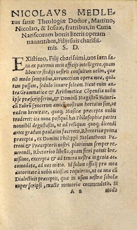 Prima rudimenta rhetorices pro incipientibus, ex Philippo Melanthone excerpta