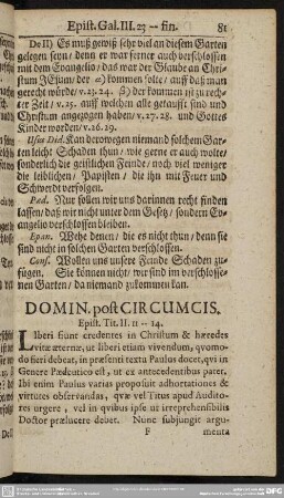 Domin. post. Circumcis. Epist. Tit. II. 11-14